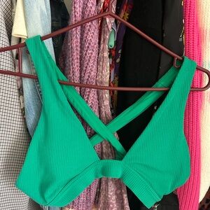 ALO Yoga Green Cross-Back Top
